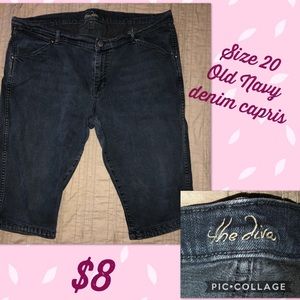 Size 20 old navy denim capris